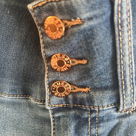 Guess Jeans Womens Size 25 High Rise Skinny Blue Stretch Denim 4 Button Closure - Picture 8 of 11